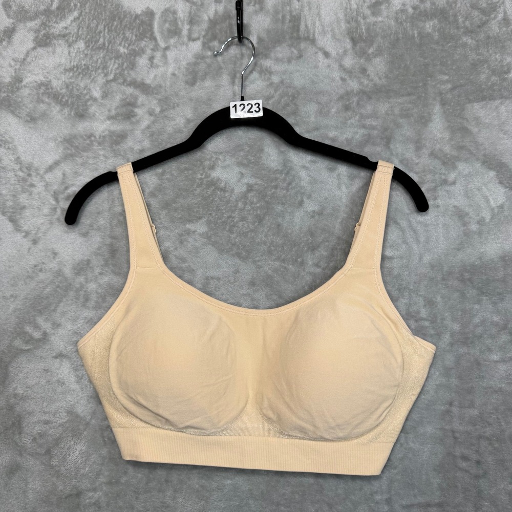 New Shapermint Wireless Shaping Bra Womens Large Beige Comfort Straps NWT